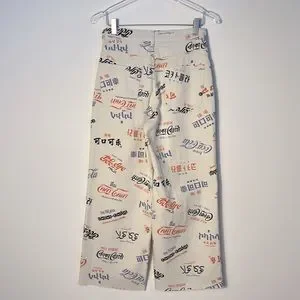 H&M Pants Jumpsuits Hm Cocacola Twill Pants Poshmark